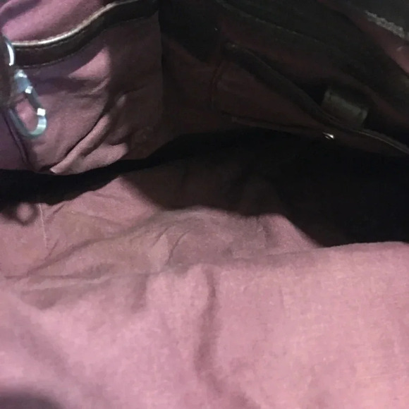 Cole Haan Black distressed leather hobo bag - Picture 7 of 8